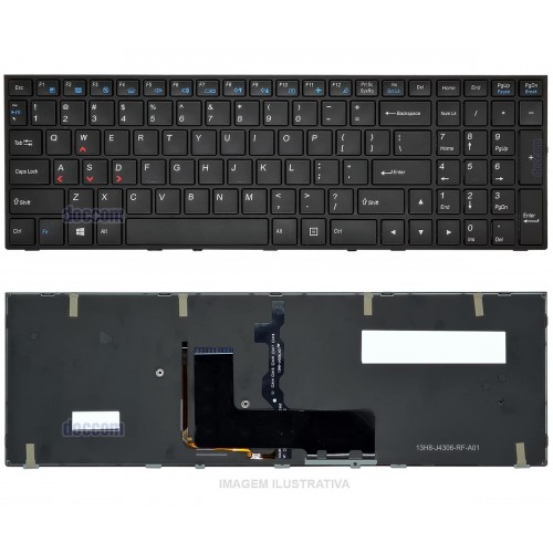 Teclado Para Notebook Avell Titanium W1546 PRO V3X Retroiluminado
