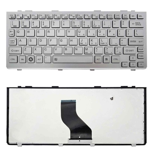 Teclado Para Netbook Toshiba Nb200 Nb205 Prata Com Moldura