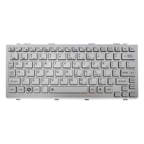 Teclado Para Netbook Toshiba Nb200 Nb205 Prata Com Moldura