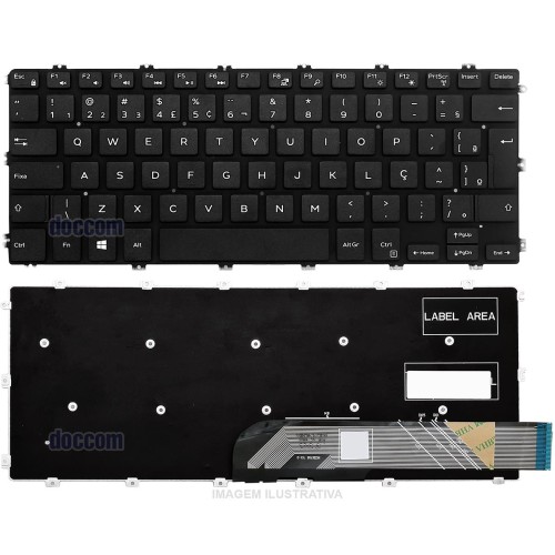 Teclado Para Notebook Dell Inspiron 5482 2-In-1 P93G001 LED