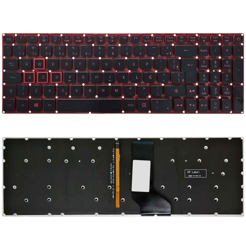 Teclado Para Notebook Acer Gamer Nitro 5 AN515-52 