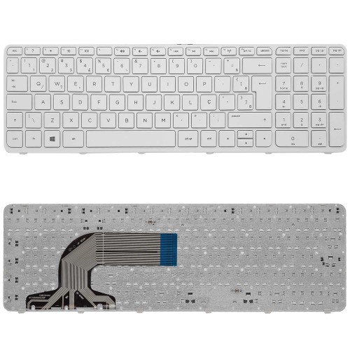 Teclado Compatível HP 15-n202sx 15-n203au Branco ABNT