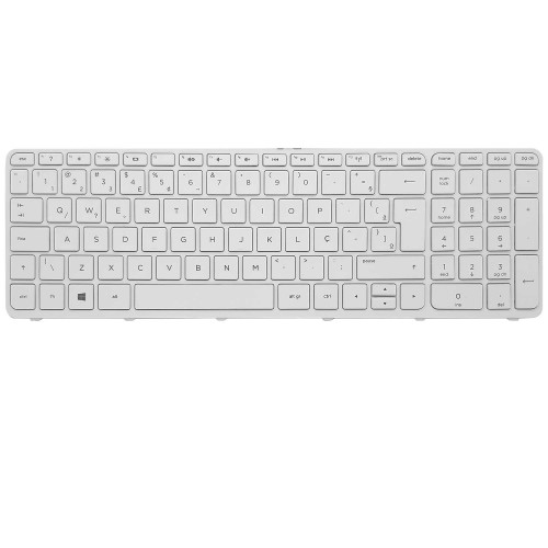 Teclado Compatível HP 15-e078ea 15-n032sa Branco ABNT