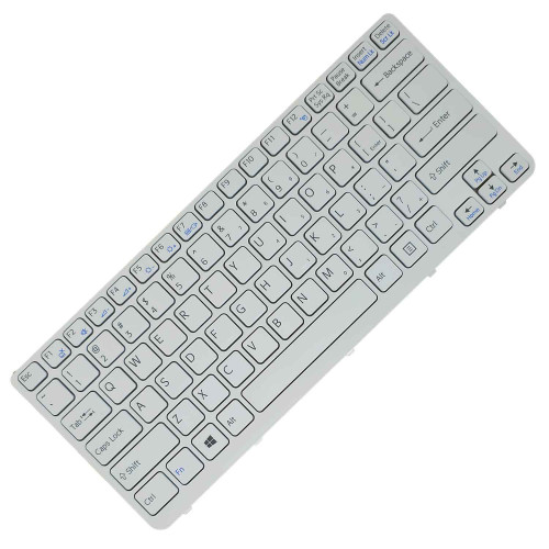 Teclado Para Notebook Sony Vaio Sve141100c Branco Layout Us Teclado Para Notebook Sony Vaio Sve141100c Branco Layout Us
