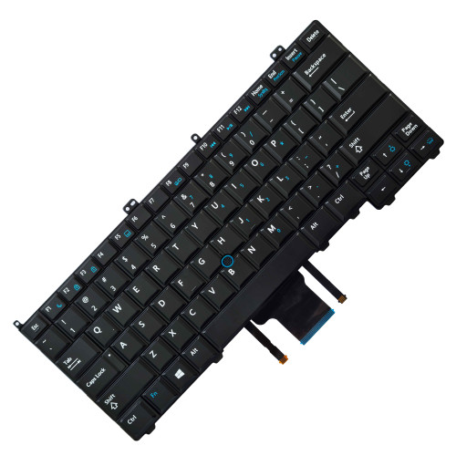 Teclado para Dell Latitude E7240 com LED, Pointer | Preto US Teclado para Dell Latitude E7240 com LED, Pointer | Preto US