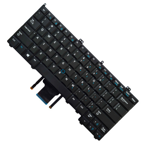 Teclado para Dell Latitude E7240 com LED, Pointer | Preto US Teclado para Dell Latitude E7240 com LED, Pointer | Preto US