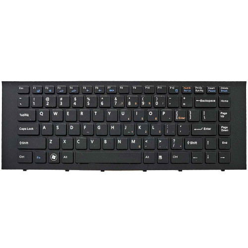 Teclado para Sony Vaio PCG-61911L PCG-61913L PCG-61A11L com Frame | US, Preto Teclado para Sony Vaio PCG-61911L PCG-61913L PCG-61A11L com Frame | US, Preto