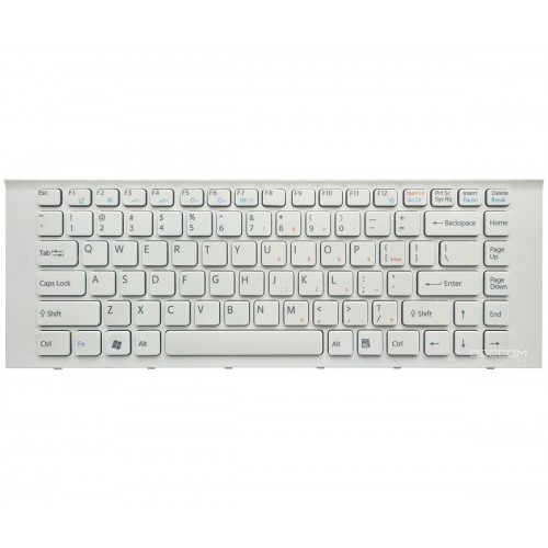 Teclado para Sony Vaio PCG-61911L PCG-61913L PCG-61A11L com Frame | US, Branco Teclado para Sony Vaio PCG-61911L PCG-61913L PCG-61A11L com Frame | US, Branco