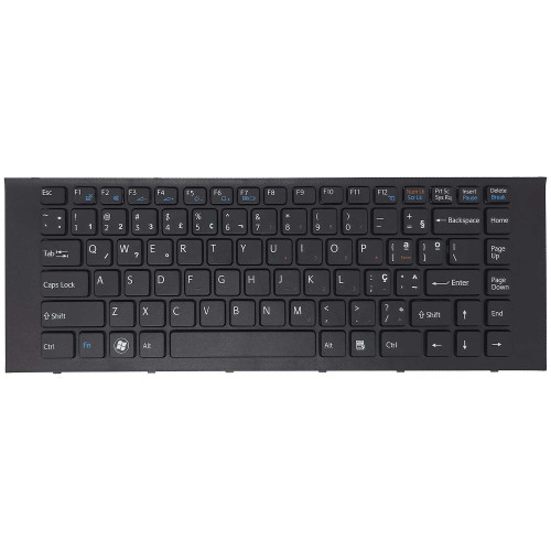 Teclado para Sony Vaio PCG-61911L PCG-61913L PCG-61A11L com Frame | BR, Preto Teclado para Sony Vaio PCG-61911L PCG-61913L PCG-61A11L com Frame | BR, Preto