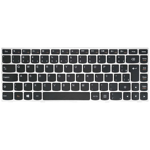 Teclado P/ Notebook Lenovo G40-70 G40-30 G40-45 Prata Com Ç