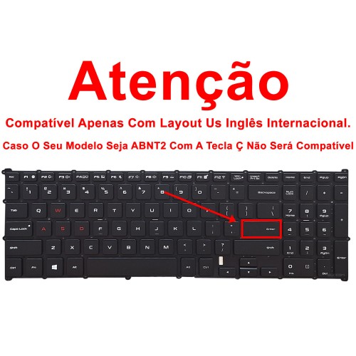 Teclado Para Samsung Odyssey NP800G5M Layout US com Backlight