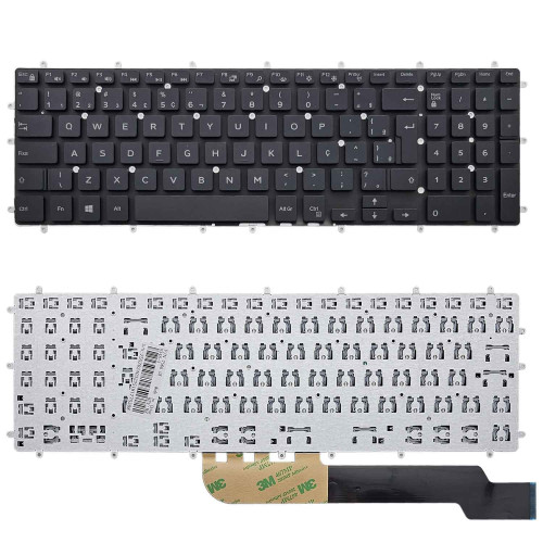 Teclado para Dell Inspiron 15 3581 3584 P75F P75F005 | BR, Preto