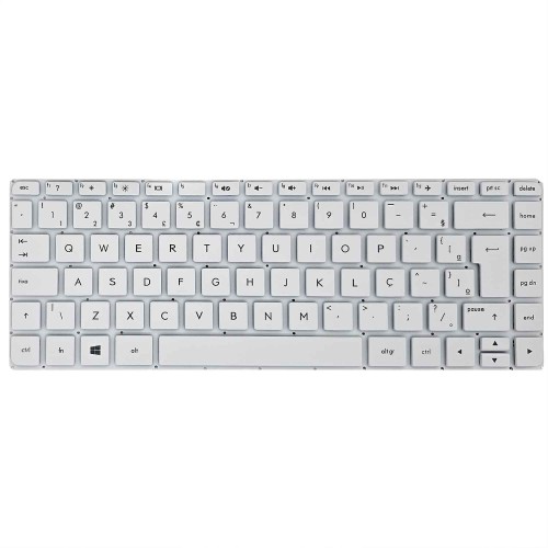 Teclado Para Notebook Hp 14-v061br 14-v062br Branco Br Com Ç