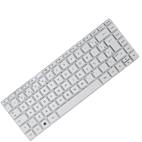 Teclado Para Notebook Hp 14-v061br 14-v062br Branco Br Com Ç