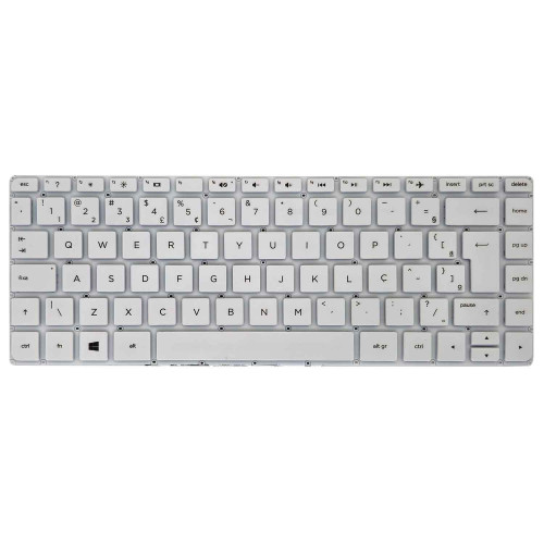 Teclado Para Notebook Hp 14-v061br 14-v062br Branco Br Com Ç