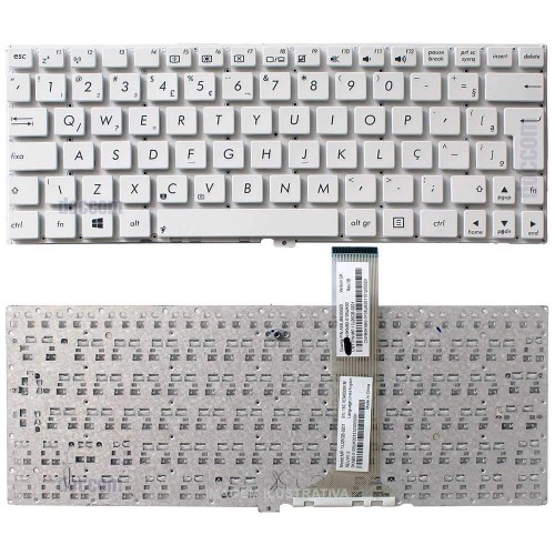 Teclado Para Notebook Asus Vivobook X102 X102B X102BA Branco