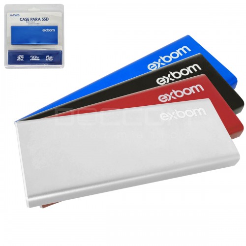 Case Mini para HD SSD M.2 Sata III Ngff USB 3.0 Alumínio 5 GBPS Cinza Exbom CGHD-M2B31 