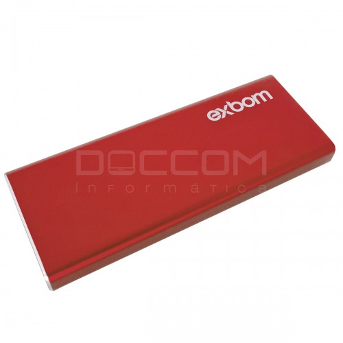 Case Mini para HD SSD M.2 Sata III Ngff USB 3.0 Alumínio 5 GBPS Vermelho Exbom CGHD-M2B31