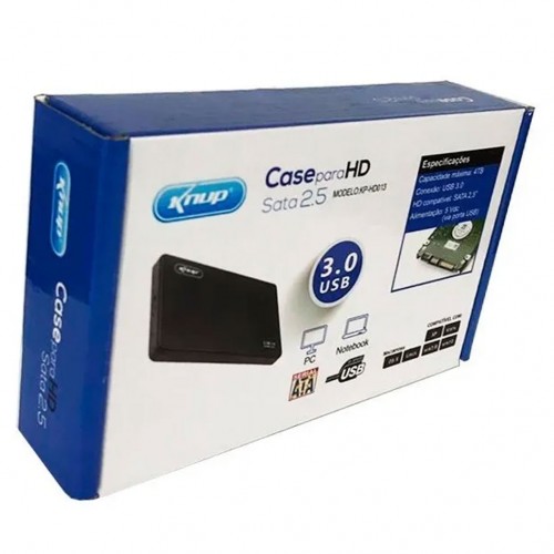 Case Knup para HD de Notebook SATA 2.5 Polegadas USB 3.0 Slim