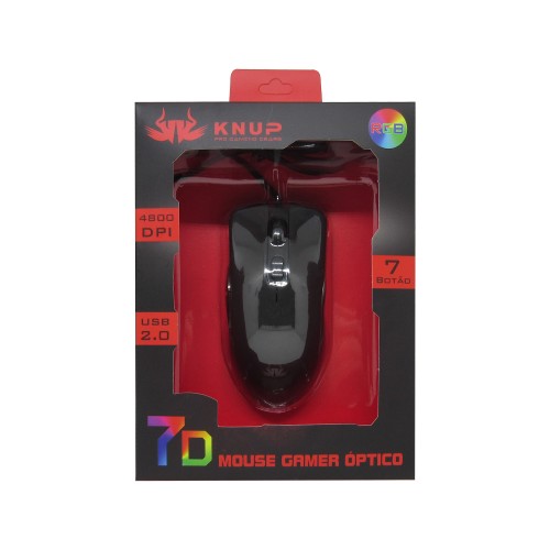 Mouse Gamer Knup Led RGB Chroma 1200 a 4800 DPI USB 2.0