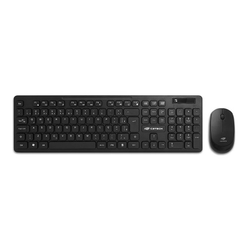 Kit Teclado + Mouse C3Tech Sem Fio Wireless ABNT2 - K-W20BK