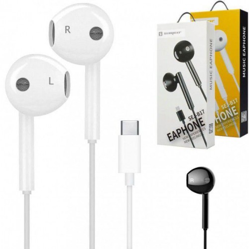 Fone de Ouvido com Microfone USB Type-C Branco Sumexr SEJ-B17