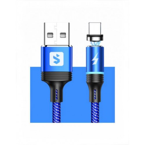 Cabo Type-C Magnético 2.4A 1m Azul Sumexr SX-B16C