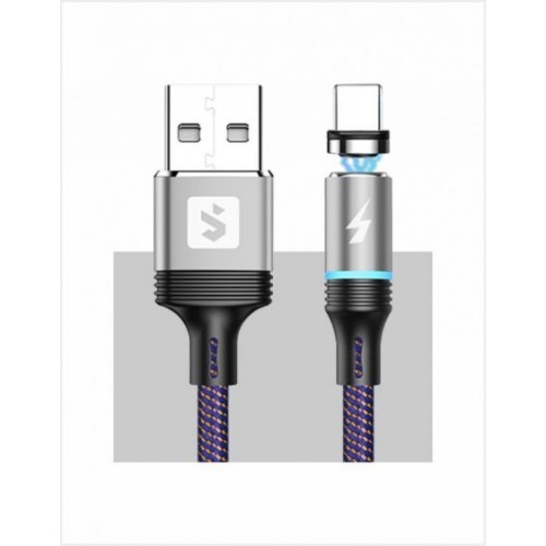 Cabo Type-C Magnético 2.4A 1m Cinza Sumexr SX-B16C
