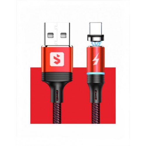 Cabo Type-C Magnético 2.4A 1m Vermelho Sumexr SX-B16C