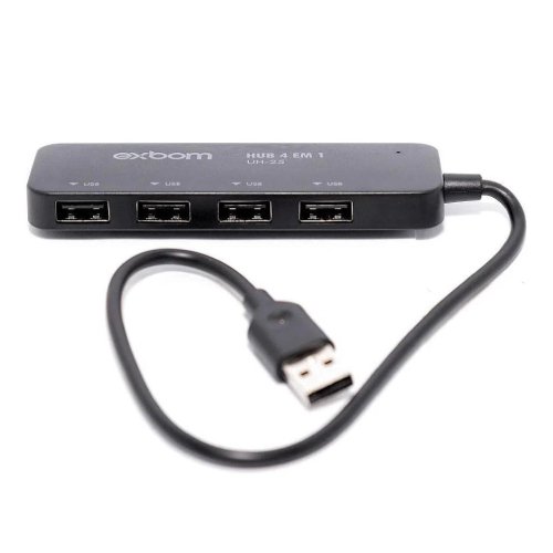 HUB USB 2.0 4 em 1 480Mbps - UH-25X Exbom