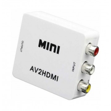 Mini Conversor Av Rca Para Hdmi Com Áudio 1080p Full Hd