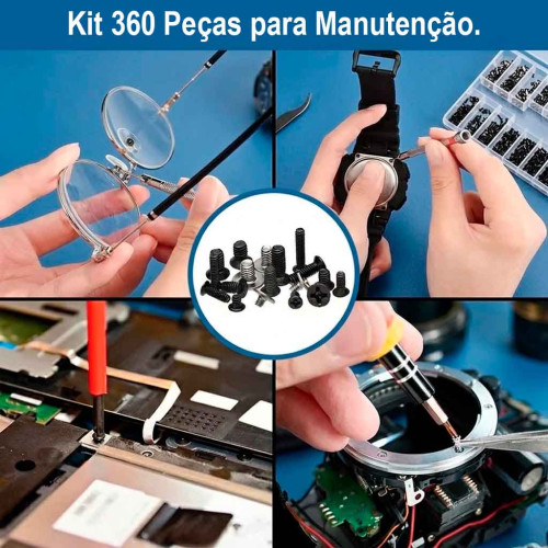 Kit De Parafusos Para Notebooks - 360 pecas - 18 modelos