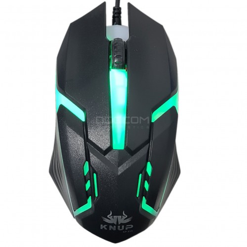 Mouse Gamer Knup Pc Usb Led Rgb 1600dpi Kp-v15 Preto