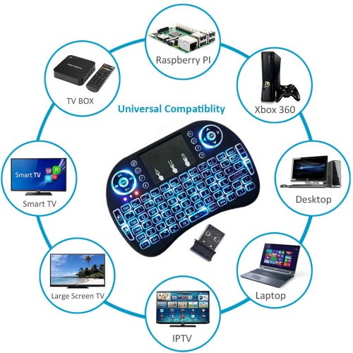 Mini Teclado Wireless Air Mouse Touch Smart TV Android Kodi TV Box