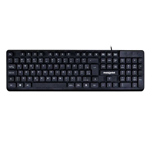 Teclado Com fio USB Maxprint TE2001 Preto Teclado Com fio USB Maxprint TE2001 Preto