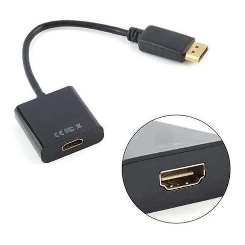 Cabo Adaptador Conversor DisplayPort Macho para HDMI Fêmea